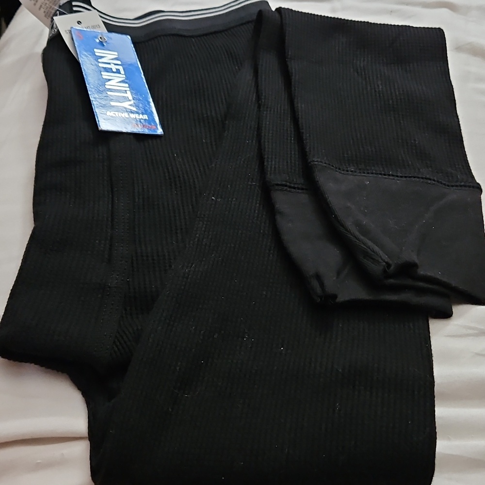 Infinity Black Size Medium Cotton Long Johns